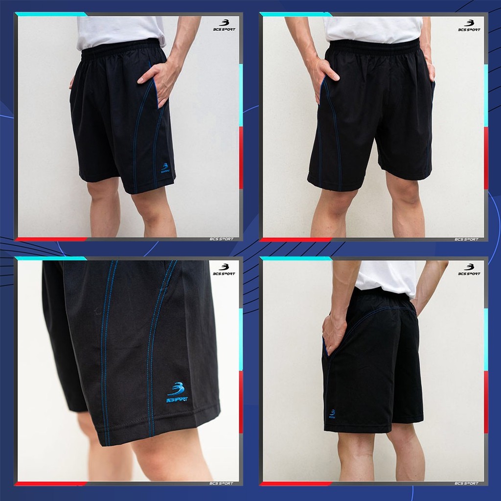 BCS SPORT กางเกงลำลอง ขาสั้น UNISEX เดินเส้นข้างลำตัว รหัส SF5214 เนื้อผ้า ไมโคร-ค๊อตต๊อน BCS SHORTS SF5214 ราคา ถูกที่สุด ดีลบีเคเค แกลเลอรีภาพที่ 4
