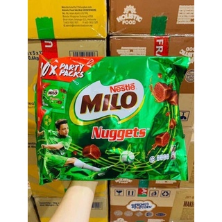 ไมโลนักเก็ตช็อกโกแลตเคลือบไมโล(Milo nugget) มี 10 ซองย่อย