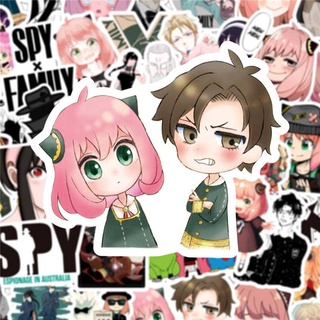 สติกเกอร์ปฏิทินกระดาษ ลายการ์ตูนอนิเมะ SPYxFAMILY เหมาะกับของขวัญวันเกิด สําหรับตกแต่งสมุดไดอารี่ โรงเรียน สํานักงาน จํานวน 50 ชิ้น ต่อชุด