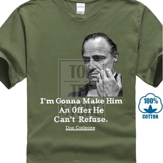 ขายดี เสื้อยืด พิมพ์ลาย Don Corleone The Godfather Cool Distressed Movie Quote AJmdif94BFpcki21 สไตล์คลาสสิกS-5XL