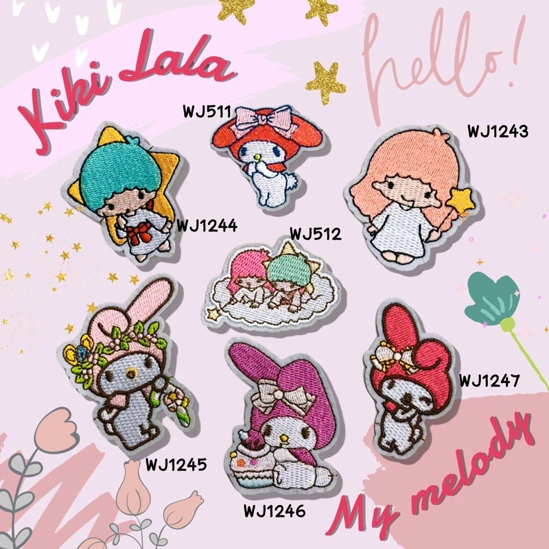 DIY Iron on Patches Embroidery ตัวรีดติดเสื้อ เย็บติด หมวก กระเป๋า รองเท้า ปะเสื้อผ้า งานปัก