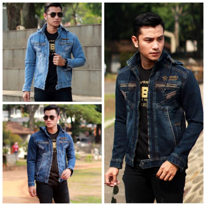 THE BERRY MENS ZIPPER JEANS JACKET / PREMIUM JEANS / BIKER JACKET / MENS JACKET / MENS DENNIM JACKET