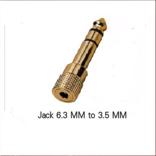 หัวแปลง 6.3mm เป็น 3.5mm Audio Jack แปลงแจ็ค สเตอริโอ โลหะ ทองเหลือง Jack Converter 6.3 to 3.5 (1 ชิ้น)