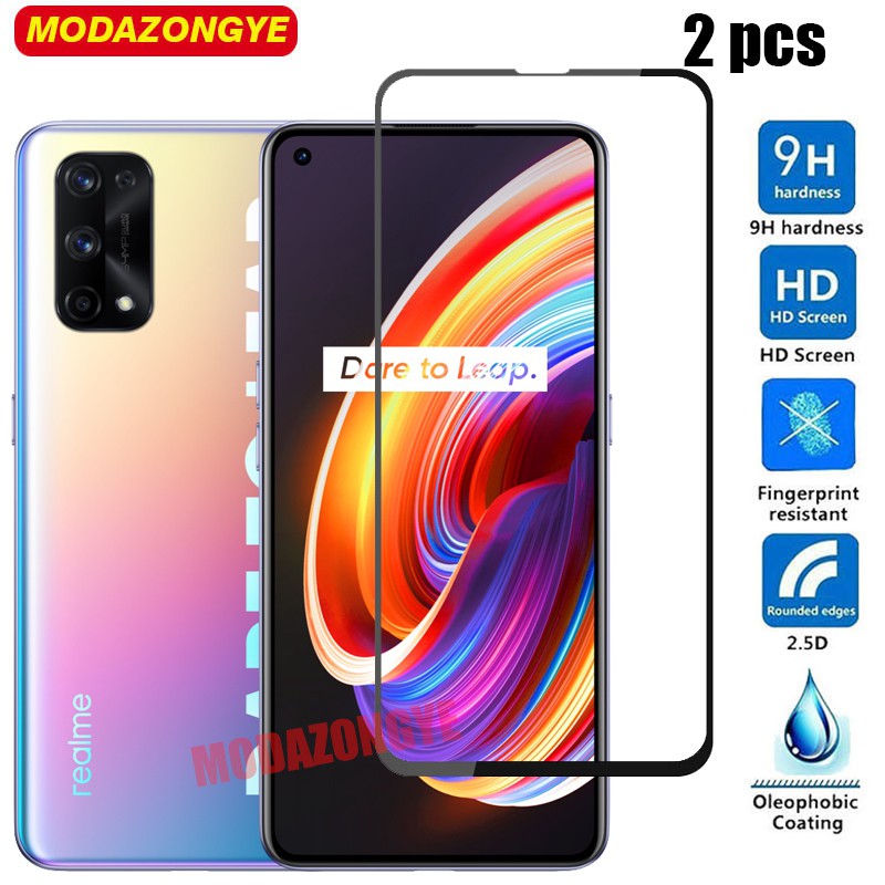 2 Pcs ฟิล์มกระจกนิรภัย เต็มจอ Realme X7 Pro 5G อุปกรณ์กันรอยหน้าจอ Realme X7 Pro X7Pro 5G กระจก กระจ