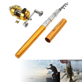 【พร้อมส่ง】 คันเบ็ดปากกา Pocket Telescopic Mini Fishing Pole รอกเบส สำหรับงานตกปลาเล็ก ปากการูปร่างพับคันเบ็ดด้วย Pocket
