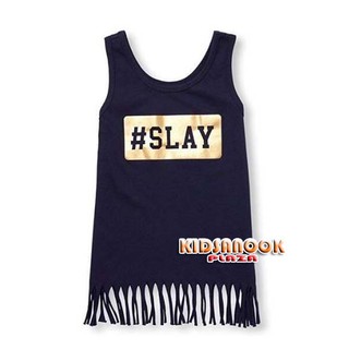 [แท้]PL321 เสื้อกล้าม The Childrens Place รุ่น Matchables Sleeveless Foil Graphic Fringe Tank Top (สำหรับเด็กอายุ4 ปี)