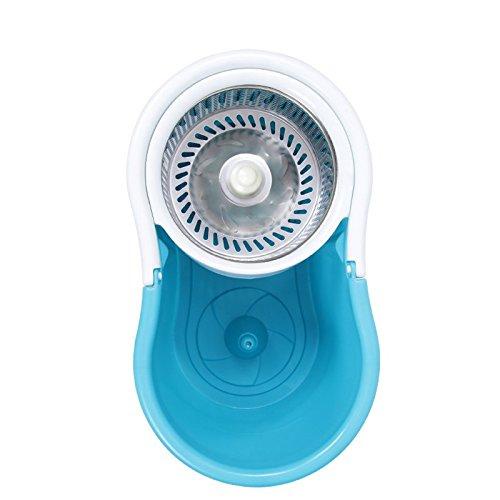 ไม้ถูพื้น ไม้ม็อบ ถังปั่นสแตนเลส แถมผ้าถูพื้น 2 ชิ้น มีช่องปล่อยน้ำทิ้ง มีล้อในตัว - รูปที่ 2