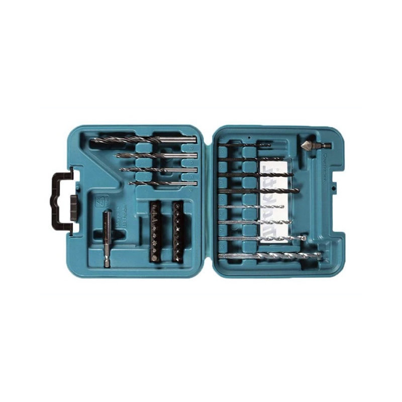 MAKITA D-53702 : ชุดดอกขันสกรู และดอกเจาะ 30 ดอก พร้อมกกล่อง Square Series