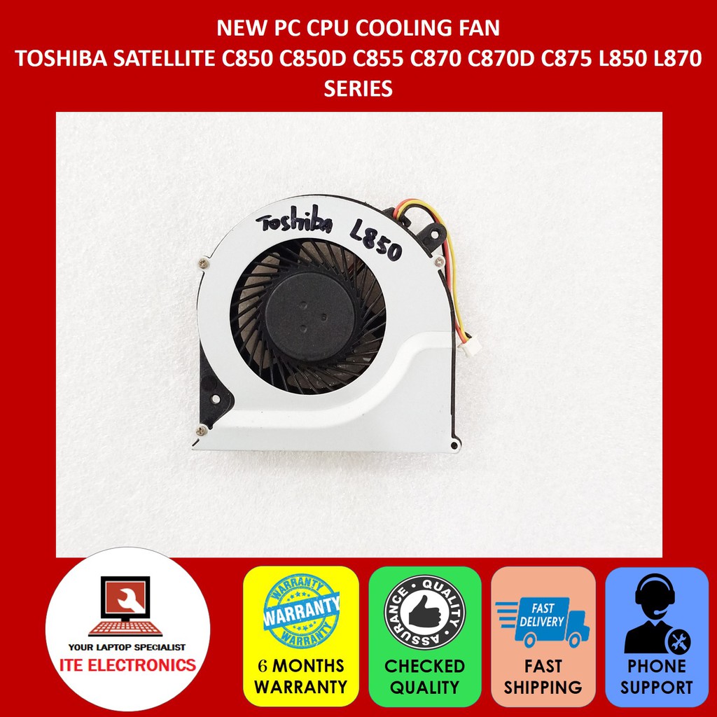 ใหม่ TOSHIBA SATELLITE C850 C850D C855 C870 C870D C875 L850 L870 SERIES LAPTOP 3 PINS CPU COOLING FA