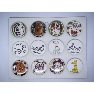 เข็มกลัด 3.2cm/4.4cm Animals   สัตว์ หมา   dog  Badge