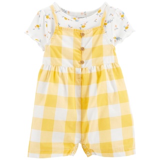 CarterS Short Overalls+T Shirt 2Pc Yellowl8 คาร์เตอร์เสื้อผ้าชุดเซทเอี๊ยมผ้าพร้อมเสื้อ