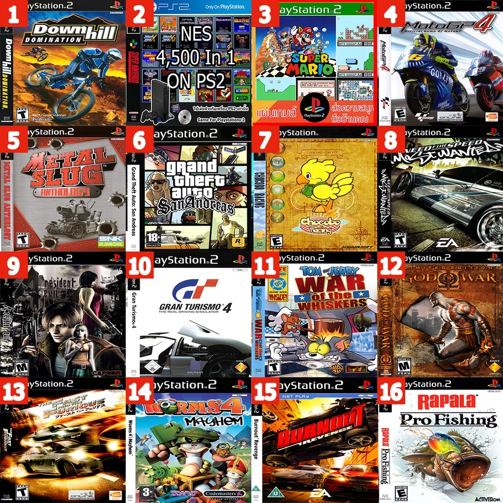 แผ่นเกมส์ PS2 - เกมส์จัดอันดับขายดีแนะนำน่าเล่น Vol.1 (ขายดี)(ยอดเยี่ยม)(แนะนำ)