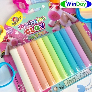 ดินน้ำมัน KIDART ดินน้ำมันพาสเทล 200 กรัม 12 สี