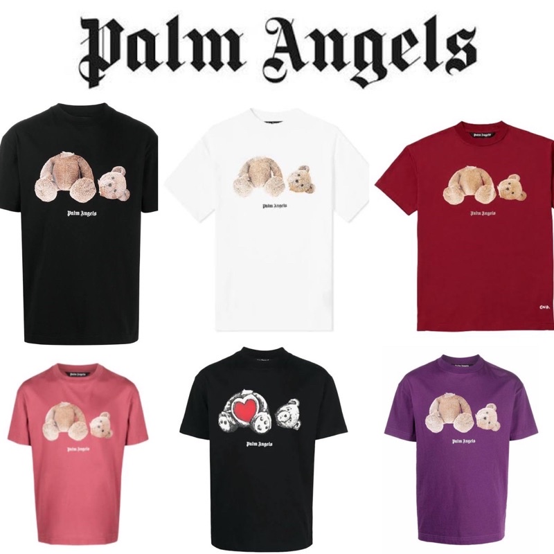 เสื้อยืด-- เสื้อ Palm Angels kill the bear tee collection (เสื้อหมีคอขาด) (เสื้อปามแองเจิ้ล) มือ 1 ของแท้ 100%
