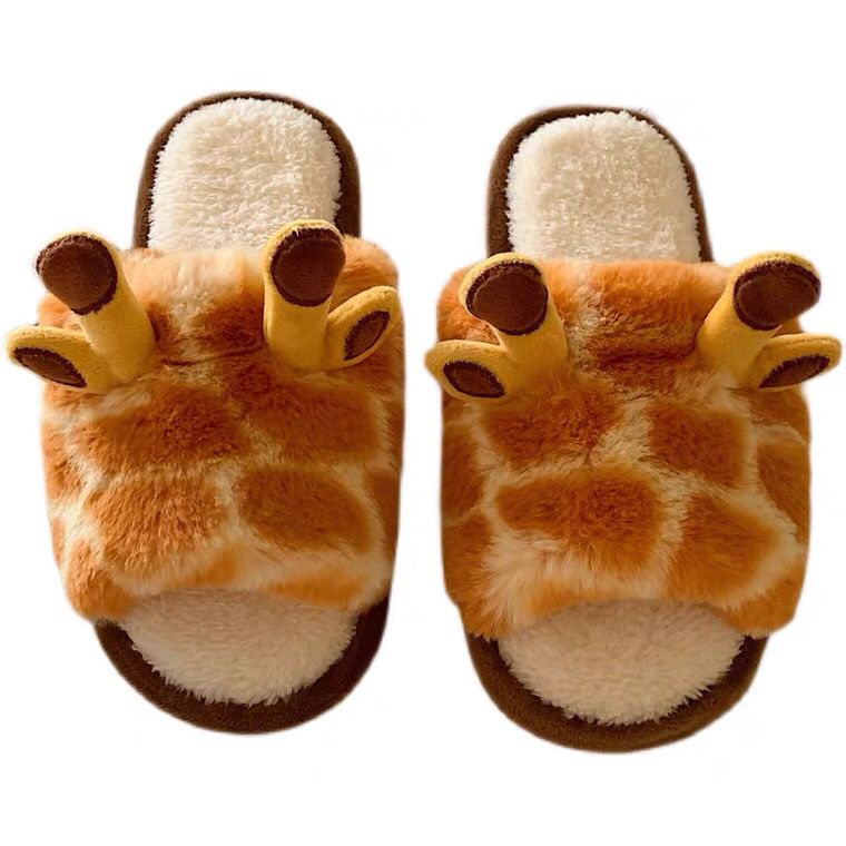 GIRAFFE HOUSE SLIPPERS GIRAFFE ROOM SHOES PAJAMA SLIPPER
