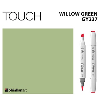 TOUCH TWIN BRUSH MARKER GY237 (WILLOW GREEN) / มาร์คเกอร์หัวพู่กัน-หัวตัดขนาดกลาง รหัส GY237 (WILLOW GREEN)