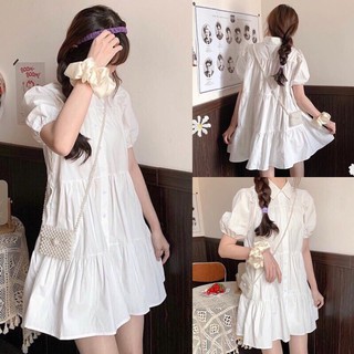 ซซ1528 Mini dress คอปกแขนตุ๊กตา น่ารักมากๆ พร้อมส่งค่ะ มินิเดรส น่ารักมากๆยู รีบตำเลยจ้า ดีเทลดีมากๆ ติดกระดุมยาว