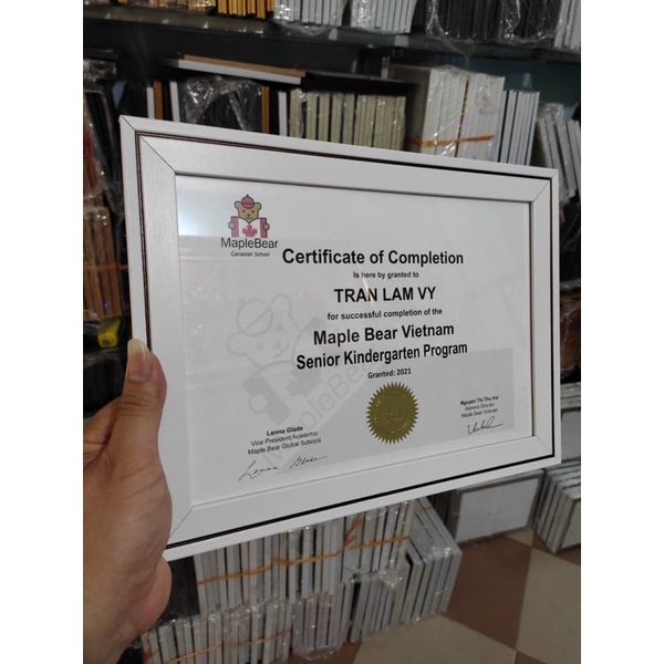 A4 (21x30) CRERTIFICATE FRAME ลายเกลียว