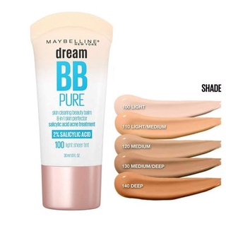 Maybelline Dream Bb Pure ครีม 30 มล. 5 รูปแบบ [ผลิตในอเมริกา