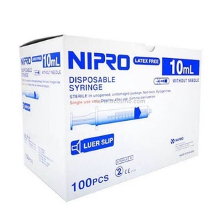 Nipro Syringe 10 ml แยกขาย 10 ชิ้น ไซริ้งป้อนยา ป้อนอาหาร ไซริงล้างจมูกไซริงค์ กระบอกฉีดยา หลอดฉีดยา .