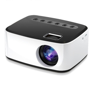 COMELY 1080P HD Projector T20โปรเจคเตอร์ มินิโปรเจคเตอร์ LED lights รองรับการเชื่อมต่อไร้สายของโทรศัพท์มือถือ เหมาะสำหรับบ้านและกลางแจ้ง