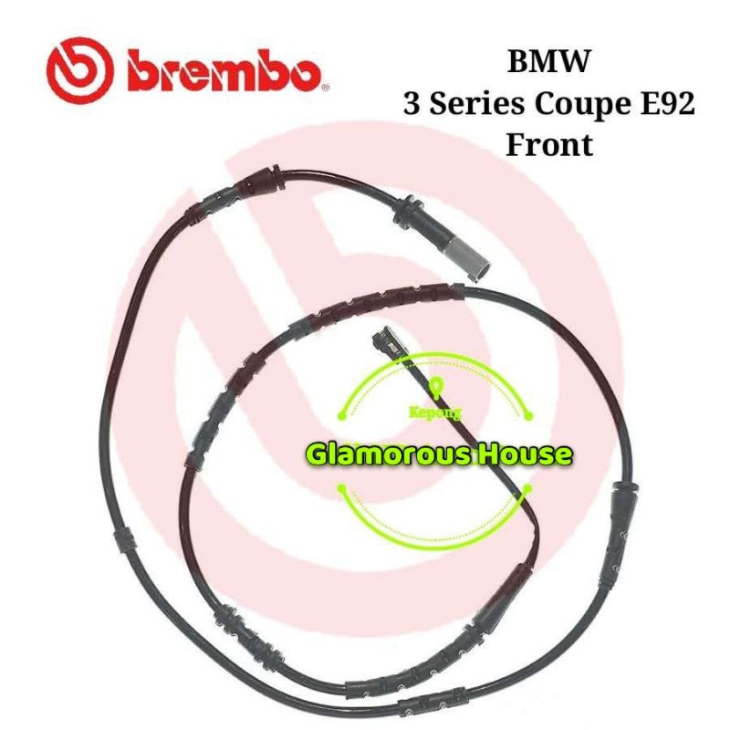 BREMBO BMW 3 Series Coupe E92 ผ้าเบรคหน้าสวมเซ็นเซอร์
