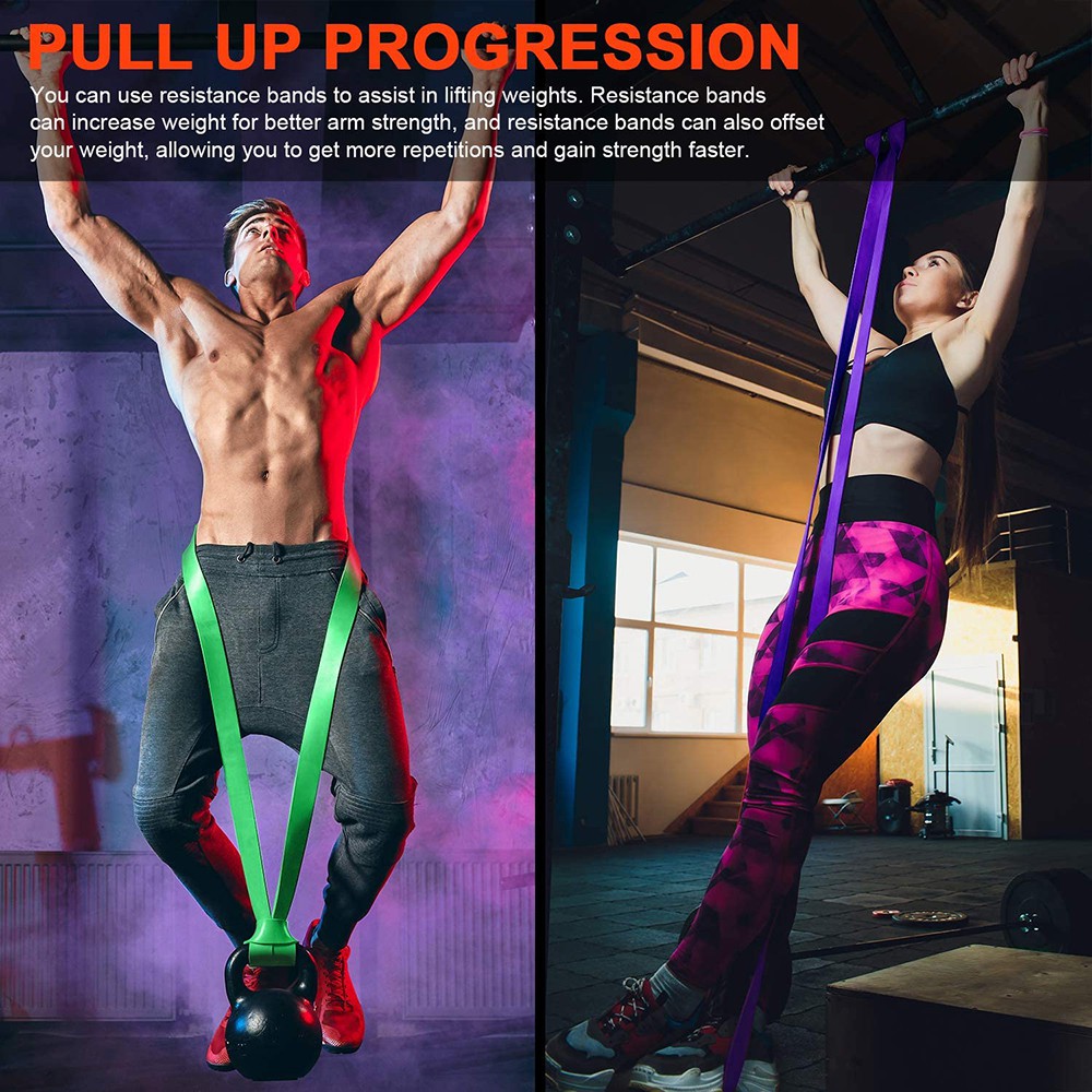 208cm Resistance Band Exercise Elastic Band Workout Ruber Loop Strength Pilates Fitness