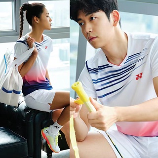 Yonex ใหม่ ชุดเสื้อกีฬาแขนสั้น แห้งเร็ว เหมาะกับฤดูร้อน สําหรับผู้ชายและผู้หญิง 2066