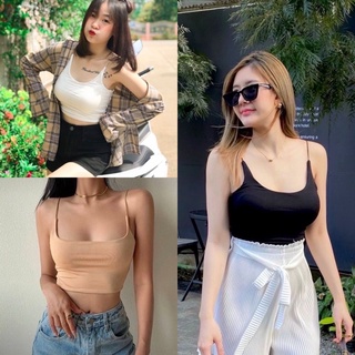 🔥ขาย👚Dee  shop🔥🔥(A22) เสื้อสายเดี่ยว ผ้าเรย่อน สายฝอก็มานะค่ะ ผ้าใส่สบาย ใส่กับกางเกงตั  เสื้อสายเดี่ยว ผ้าเรย่อน