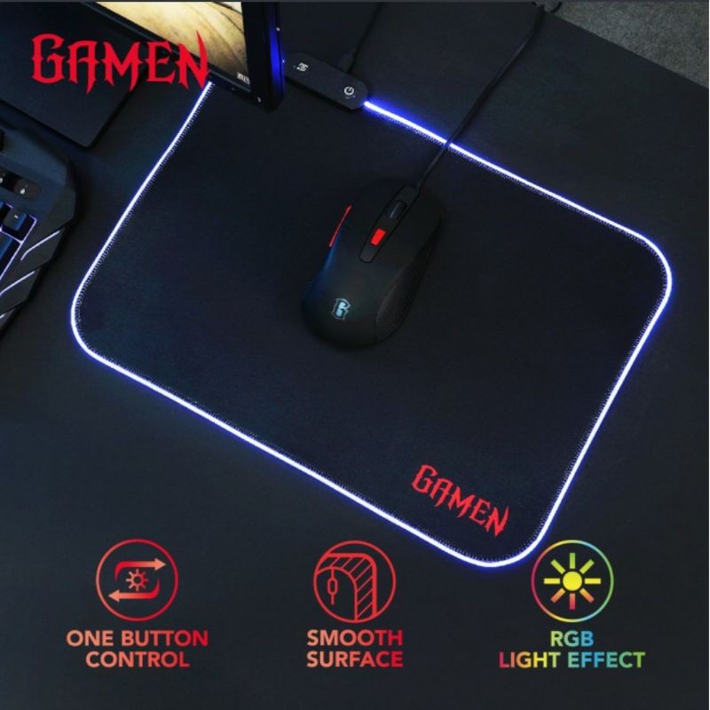 แผ่นรองเมาส์ Gamen GP-Halo RGB