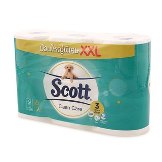 ราคาพิเศษ!! สก็อตต์ คลีนแคร์ ใหญ่พิเศษ 6 ม้วน SCOTT Tissue Roll Clean Care Size XXL Pack 6