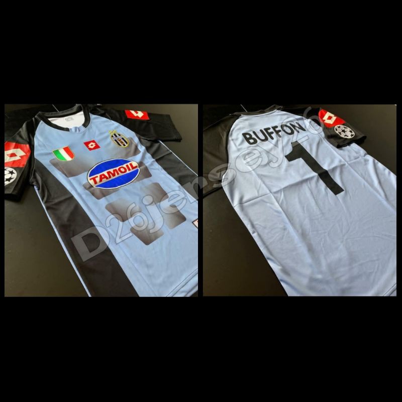 JuveNntusS_ 2002 / 2003 RETRO GOALKEEPER Jersey + Print name BUFFON 1 / Custom ตามชอบตัวอักษรอย่างเป