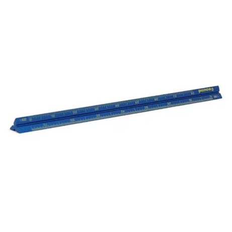 Penco Drafting Scale Blue / ไม้สเกล ขนาดมินิ สีฟ้า แบรนด์ Penco จากประเทศญี่ปุ่น (HFK037-BL)