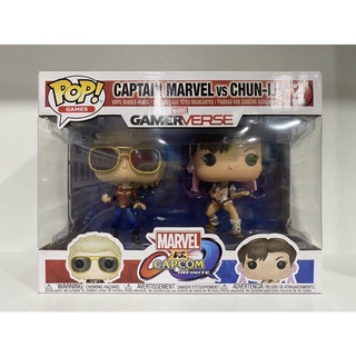 Funko Pop Captain Marvel VS Chun Li Marvel Gamervese Capcom 2 Pack