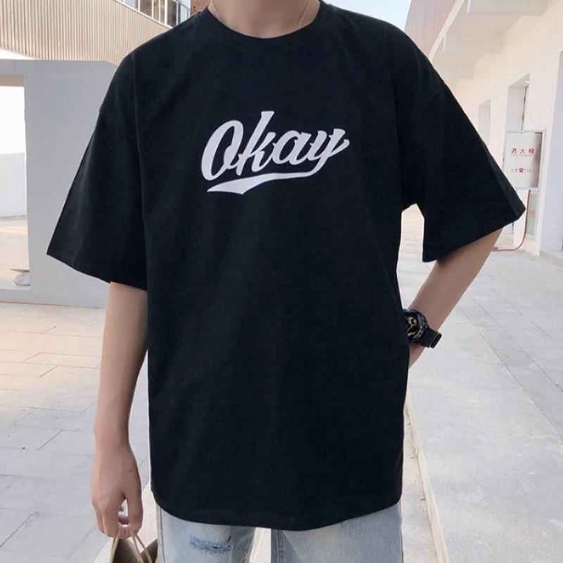 สินค้าพร้อมส่ง เสื้อยืดผู้ชาย ผ้าดีใส่สบาย สไตล์เกาหลี T shirt เสื้อผ้าบุรุษ เสื้อยืด