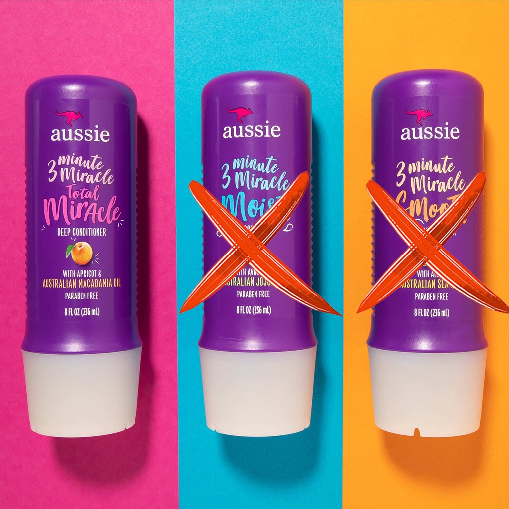 Aussie, 3 Minute Miracle, Total Miracle Deep Conditioner, with Apricot