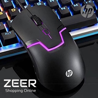 HP M100 Gaming USB Mouse เมาส์เกมมิ่ง มีไฟ Black ของแท้