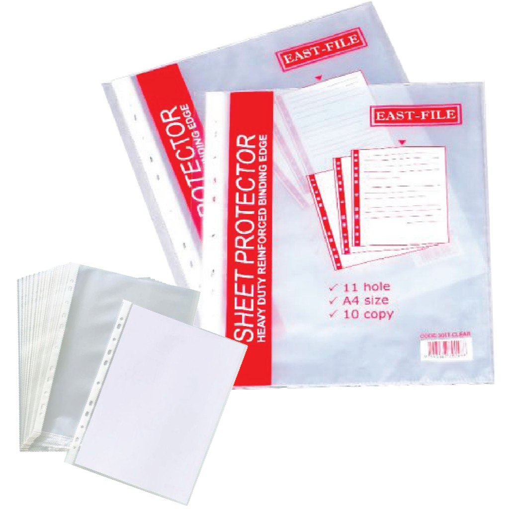 East File 28 PP Sheet Protector (ใส) 10 ต่อ pkt
