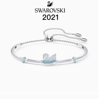 🔥พร้อมส่ง🔥Swarovskiแท้ใหม่ 2021 สร้อยข้อมือ swarovski ของแท้ ของแท้ 100% แท้渐变蓝天鹅手链