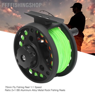 [ffffishingshop] รอกตกปลาพลาสติก 75 มม. 1:1 Speed Ratio 2 + 1 Bb