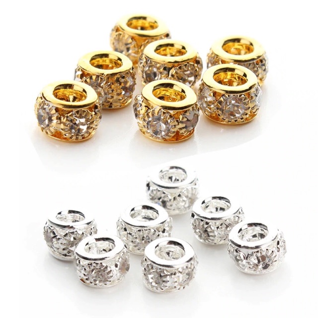 ตัวคั่นลูกปัดประดับด้วยคริสตัลRhinestone 10-12mm