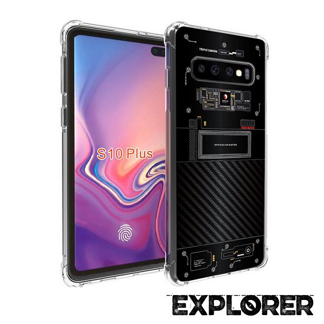 เคส สำหรับ Samsung Galaxy S10 Plus (S10+) [Explorer Series] 3D Anti-Shock Protection TPU Case