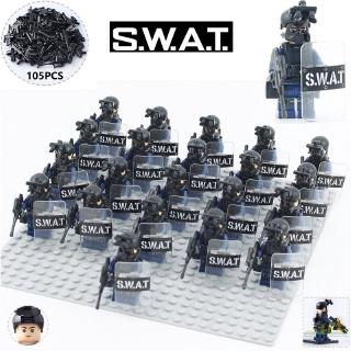 ฟิกเกอร์ swat minifgures ของเล่นสําหรับเด็ก