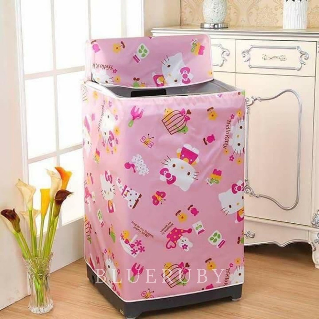 พร้อมส่ง ผ้าคลุมเครื่องซักผ้า คิตตี้ โดเรม่อน (55x56x87cm) Kitty Doraemon Washing Machine Cloth | Bluerubystore