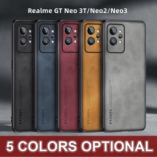 เคสโทรศัพท์หนังแกะ TPU แบบนิ่ม กันกระแทก สําหรับ Realme GT Neo 3T Neo3T Neo3 Neo2 Realme GT Neo 2 3 T