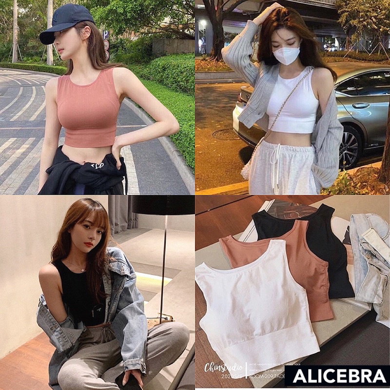 𝗔𝗟𝗜𝗖𝗘𝗕𝗥𝗔 สปอร์ตบรา ตัวยาว กระชับอก ผ้านุ่มใส่สบาย