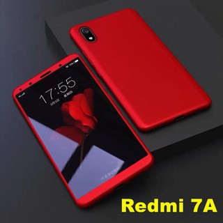 Case Redmi 7A เคสเรดมี เคสประกบหน้าหลัง แถมฟิล์มกระจก1ชิ้น เคสแข็ง เคสประกบ 360 องศา สวยและบางมาก พร้อมส่ง