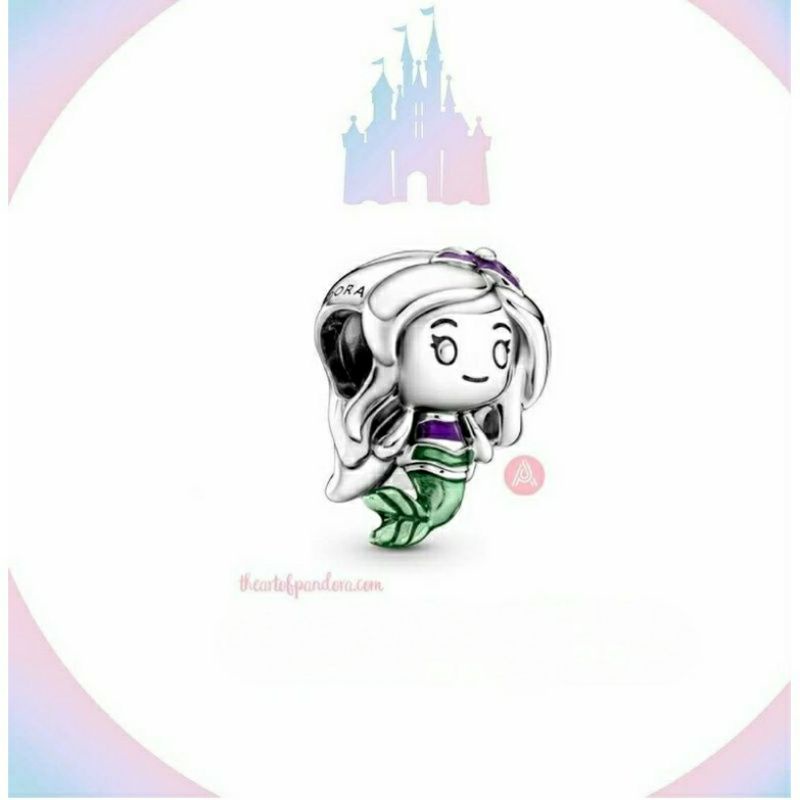 (ของแท้100%)Pandora silver Disney charms **เจ้าหญิงแอเรียล