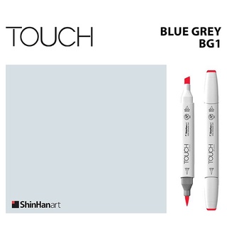 TOUCH TWIN BRUSH MARKER BG1 (BLUE GREY) / มาร์คเกอร์หัวพู่กัน-หัวตัดขนาดกลาง รหัส BG1 (BLUE GREY)