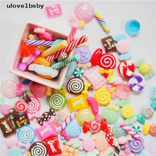 Ulove1bsby อมยิ้มเรซิ่น ขนาดเล็ก สําหรับตกแต่งบ้านตุ๊กตา 10 ชิ้น